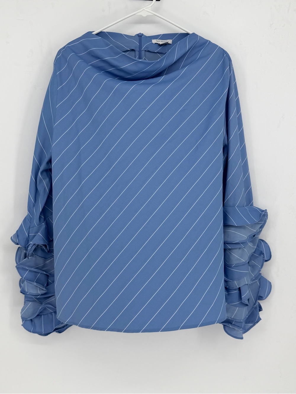 H&M Striped Statement Sleeves Blouse